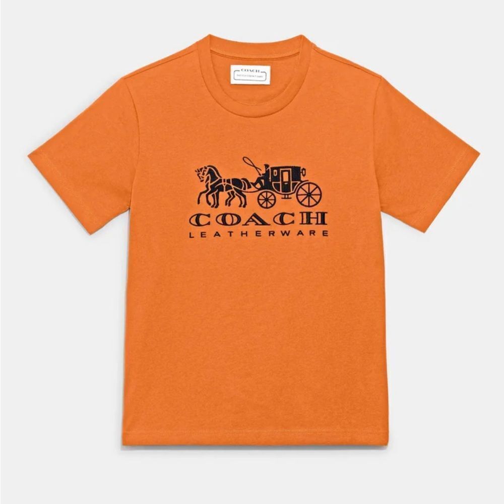 NWT Coach Horse And Carriage T‎ Shirt In Organic Cotton size XS